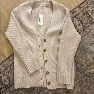 Z Supply Light Beige Ribbed Cardigan